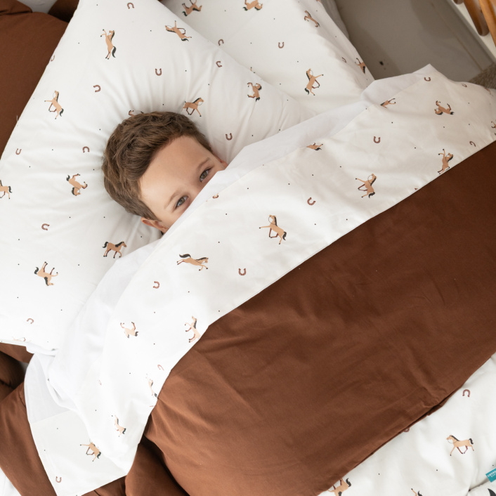 Lençol Avulso com Elástico para Mini Cama 200 Fios Percal 100% Algodão Cavalinho - Constantini Baby