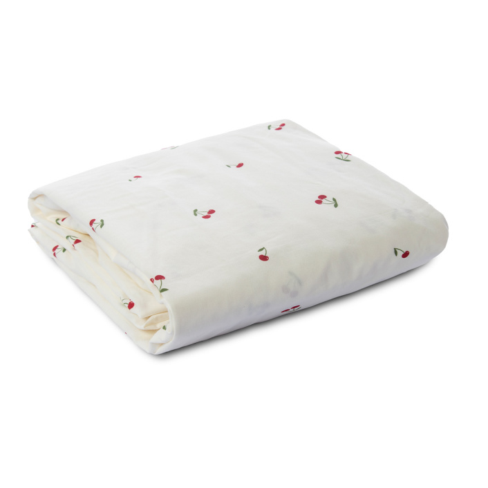 Lençol Avulso com Elástico para Mini Cama 200 Fios Percal 100% Algodão Cerejinha - Constantini Baby