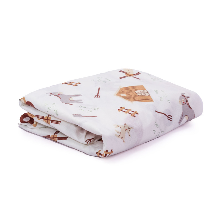 Lençol Avulso com Elástico para Mini Cama 200 Fios Percal 100% Algodão Fazendinha - Constantini Baby