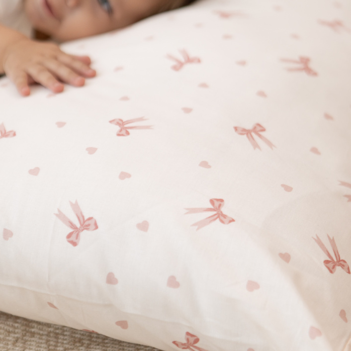 Lençol Avulso com Elástico para Mini Cama 200 Fios Percal 100% Algodão Lacinho Baby - Constantini Baby