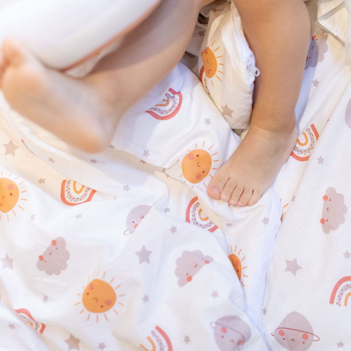 Lençol Avulso com Elástico para Mini Cama 200 Fios Percal 100% Algodão Sunshine - Constantini Baby