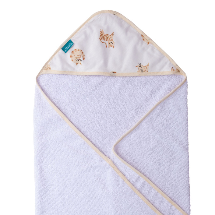 Toalha Felpa com Capuz Extra Macia Percal 100% Algodão Minha Gatinha - Constantini Baby