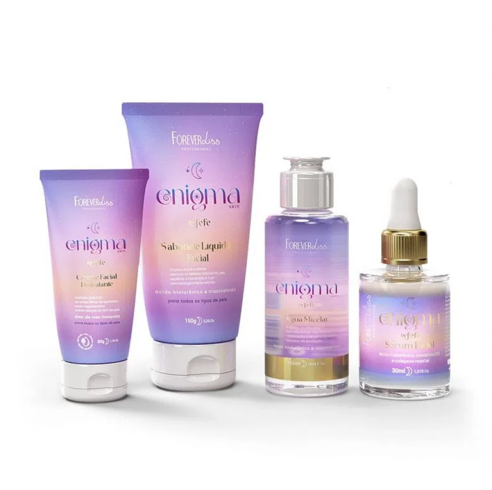 Kit Skin Care Completo Enigma by Fefe Forever Liss CosMake