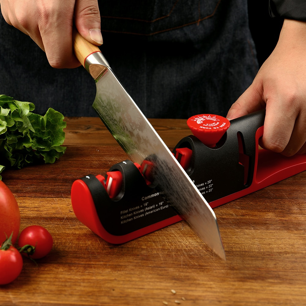 Afiador de faca WAK 5 em 1 ângulo ajustável - Cozinha Eficaz