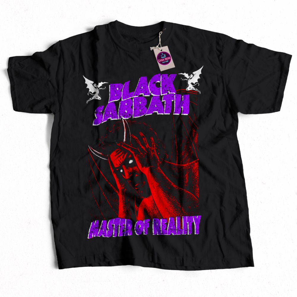 Maglietta Black Sabbath, Rock Band T-shirt - Il Nero Angelo Uomini