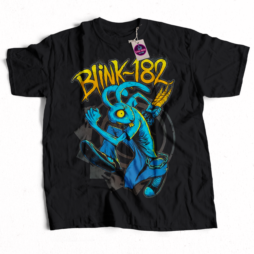 Maglietta Ufficiale Blink 182 – Logo Bones E Smile Rock, Nuova Nera Unisex - Foto 4