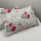 2 Porta Travesseiro Matelado - Floral Branco C/Rosa e Pink