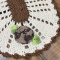 2 Tapetes de Crochê Oval - Bordado Florzinha c/ Bico Marrom 1 - Produto Feito a Mão