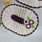 2 Tapetes de Crochê Oval - Bordado Florzinha c/ Bico Vinho - Produto Feito a Mão