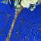 Kit 2 Tapetes De Crochê Oval Colorido Azul Bic