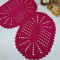 2 Tapetes de Crochê Oval Colorido P - Pink - Produto Feito a Mão