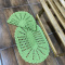 2 Tapetes de Crochê Oval Colorido P - Verde - Produto Feito a Mão