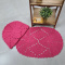 2 Tapetes De Crochê Oval Colorido - Rosa Chiclete - Produto Feito a Mão