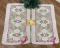 2 Tapetes de Crochê Retangular - Bordado Florzinha Pink - Produto Feito a Mão