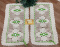 2 Tapetes de Crochê Retangular - Bordado Florzinha Verde - Produto Feito a Mão