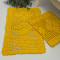 2 Tapetes de Crochê Retangular Colorido - Amarelo - Produto Feito a Mão