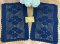2 Tapetes de Crochê Retangular Colorido - Azul Marinho - Produto Feito a Mão