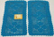Kit 2 Tapetes de Crochê Retangular Colorido Azul