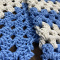 2 Tapetes de Crochê Retangular Colorido Itália Azul C/Crú