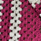 2 Tapetes de Crochê Retangular Colorido Itália Pink C/Crú