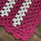 2 Tapetes de Crochê Retangular Colorido Itália Pink C/Crú