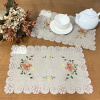 Bandeja Toalhinha em Organza Bege Florzinha Laranja