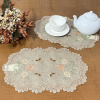 Bandeja Toalhinha em Organza Bege Florzinha Nude