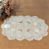 Bandeja Toalhinha em Organza Bege Florzinha Nude