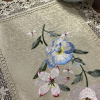 Bandeja Toalhinha Bordada C/Guippir Elegance Dourado C/Flor Azul