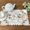 Bandeja Toalhinha Bordada Primavera Branco C/Floral Rami
