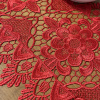 Bandeja Toalhinha Bordada Roma 100% Guippir Vermelho