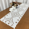 Caminho de Mesa 1.50m Crivo Floral Branco C/Nude II