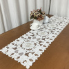 Caminho de Mesa 1.50m Crivo Floral Branco C/Nude III