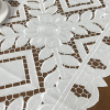 Caminho de Mesa 90cm Crivo Floral Bordado Flor Branca