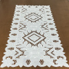 Caminho de Mesa 90cm Crivo Floral Bordado Flor Branca