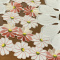 Caminho de Mesa Trilho Bordado Primavera Flor Goiaba 90cm