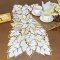 Caminho de Mesa Trilho Bordado Primavera Floral Marrom C/Bege 90cm