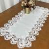 Caminho de Mesa C/ Barrado em Guippir Branco 6 - 90cm