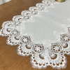 Caminho de Mesa C/ Barrado em Guippir Branco 6 - 90cm