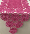 Caminho de Mesa Crochê 1,50 mt - Pink - Produto Feito a Mão