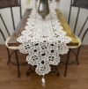 Caminho de Mesa Crochê 1,50m - Produto Feito a Mão - Branco II