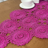 Caminho de Mesa Crochê 1.60m Pink
