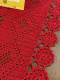 Caminho de Mesa Crochê 1,60mt - Vermelho - Produto Feito a Mão