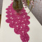 Caminho de Mesa Crochê 90cm  - Pink - Produto 100% Feito a Mão