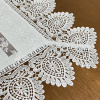 Caminho de Mesa em Lese Bordado C/Barrado em Guippir Branco II 90cm