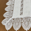 Caminho de Mesa em Lese Bordado C/Barrado em Guippir Branco II 90cm