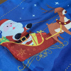 Caminho de Mesa Natalino Azul em Tecido HoHoHo Feliz Natal 1.50m