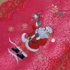 Caminho de Mesa Natalino Bordado Com Guippir 1.50m Vermelho Papai Noel ll