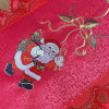 Caminho de Mesa Natalino Bordado Com Guippir 2.20m Vermelho Papai Noel