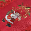 Caminho de Mesa Natalino Bordado Com Guippir 90cm Vermelho Papai Noel
